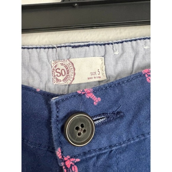 SO Blue Shorts with Pink Lobsters Shorts (Size 5) - Picture 3 of 3